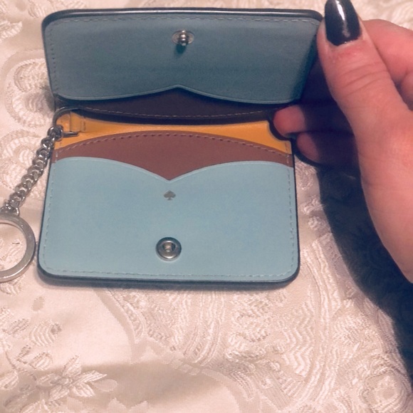Baby Blue Kate SpAde Keychain/ Card Holder - Picture 3 of 3